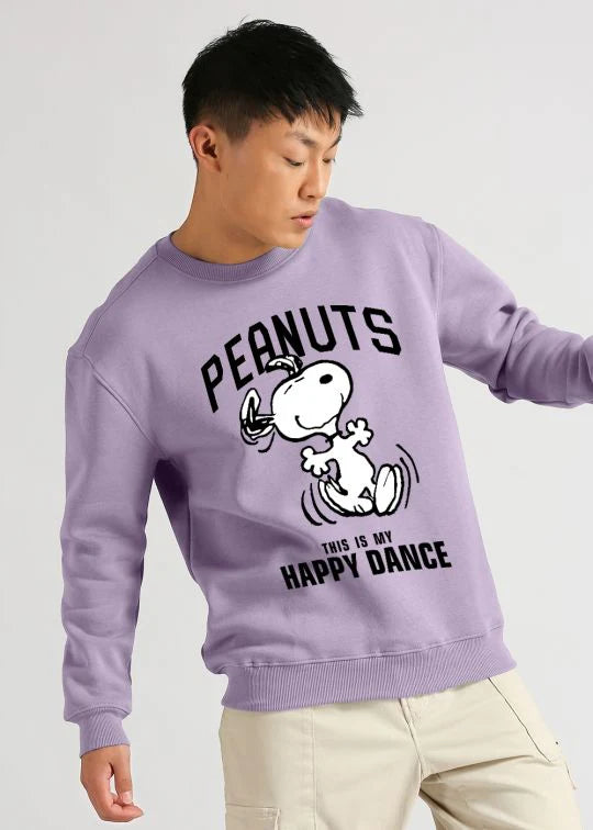 Peanuts Snoopy Lilac Oversized Sweatshirt For Men